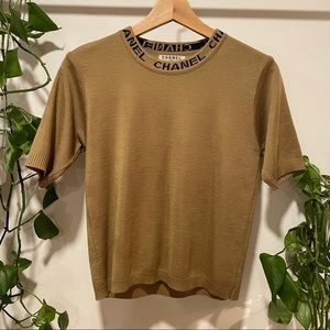 Vintage Chanel Monogram Sweater Knit top
